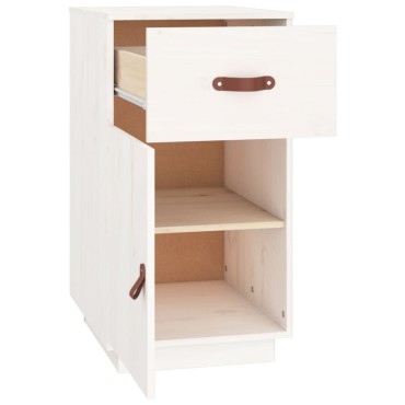 vidaXL Ντουλάπι Γραφείου Λευκό 40x50x75cm Μασίφ Ξύλο Πεύκου 1 τεμ.