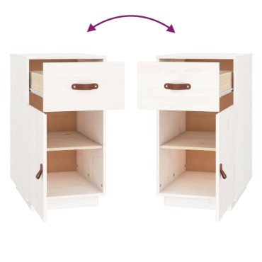 vidaXL Ντουλάπι Γραφείου Λευκό 40x50x75cm Μασίφ Ξύλο Πεύκου 1 τεμ.