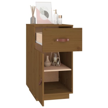 vidaXL Ντουλάπι Γραφείου Καφέ μελί 40x50x75cm Μασίφ Ξύλο Πεύκου 1 τεμ.