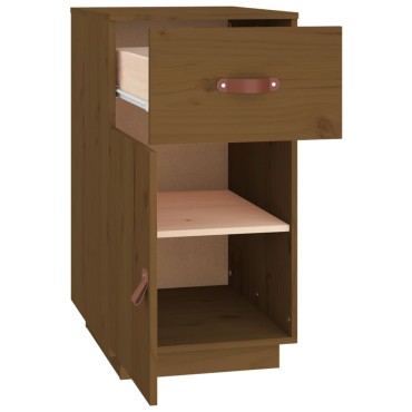 vidaXL Ντουλάπι Γραφείου Καφέ μελί 40x50x75cm Μασίφ Ξύλο Πεύκου 1 τεμ.