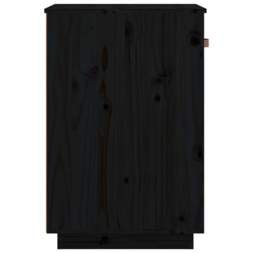 vidaXL Ντουλάπι Γραφείου Μαύρο 40x50x75cm Μασίφ Ξύλο Πεύκου 1 τεμ.