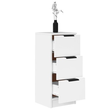 vidaXL Μπουφές Λευκά 30x30x70cm από Επεξεργασμένο Ξύλο 1 τεμ.