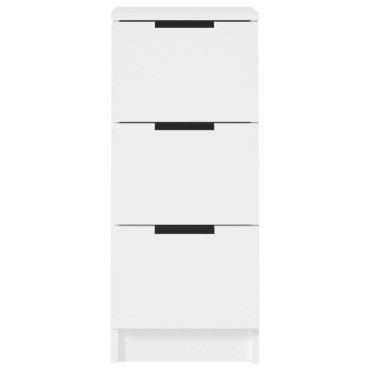 vidaXL Μπουφές Λευκά 30x30x70cm από Επεξεργασμένο Ξύλο 1 τεμ.