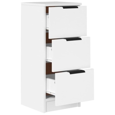 vidaXL Μπουφές Λευκά 30x30x70cm από Επεξεργασμένο Ξύλο 1 τεμ.