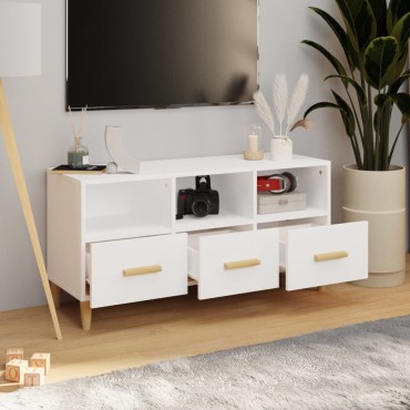 vidaXL Έπιπλο Τηλεόρασης Λευκό 102x36x50cm Επεξεργασμένο Ξύλο