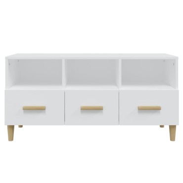 vidaXL Έπιπλο Τηλεόρασης Λευκό 102x36x50cm Επεξεργασμένο Ξύλο