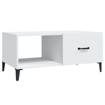 vidaXL Τραπεζάκι Σαλονιού Λευκό 90x50x40cm Επεξεργασμένο Ξύλο 1 τεμ.
