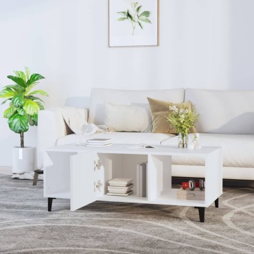 vidaXL Τραπεζάκι Σαλονιού Λευκό 102x50x40cm από Επεξεργ. Ξύλο 1 τεμ.