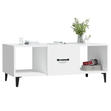 vidaXL Τραπεζάκι Σαλονιού Λευκό 102x50x40cm από Επεξεργ. Ξύλο 1 τεμ.