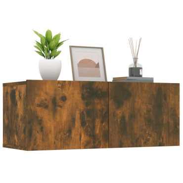 vidaXL Έπιπλα Τηλεόρασης 2 τεμ. Καπν. Δρυς 80x30x30cm Επ. Ξύλο