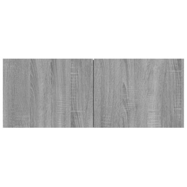 vidaXL Έπιπλα Τηλεόρασης 2 τεμ. Γκρι Sonoma 80x30x30cm Επεξ. Ξύλο
