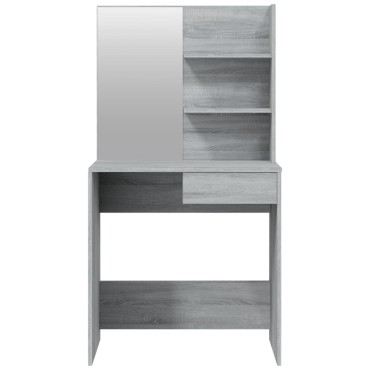 vidaXL Μπουντουάρ με Καθρέφτη Γκρι Sonoma 74,5x40x141cm