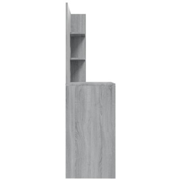 vidaXL Μπουντουάρ με Καθρέφτη Γκρι Sonoma 74,5x40x141cm