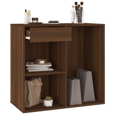 808840 vidaXL Ντουλάπι Καλλυντικών Καφέ Δρυς 80x40x75cm Επεξ. ξύλο 1 τεμ.