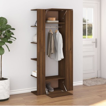 vidaXL Ντουλάπι Διαδρόμου Καφέ Δρυς 97,5x37x99cm Επεξεργ. Ξύλο 1 τεμ.