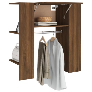 vidaXL Ντουλάπι Διαδρόμου Καφέ Δρυς 97,5x37x99cm Επεξεργ. Ξύλο 1 τεμ.