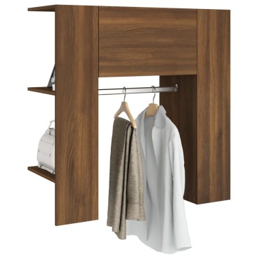 vidaXL Ντουλάπι Διαδρόμου Καφέ Δρυς 97,5x37x99cm Επεξεργ. Ξύλο 1 τεμ.
