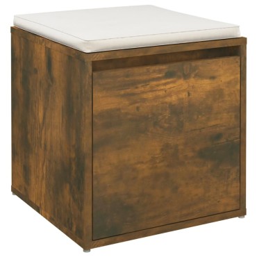 vidaXL Κουτί με Συρτάρι Καπνιστή Δρυς 40,5x40x40cm Επεξεργασμένο Ξύλο