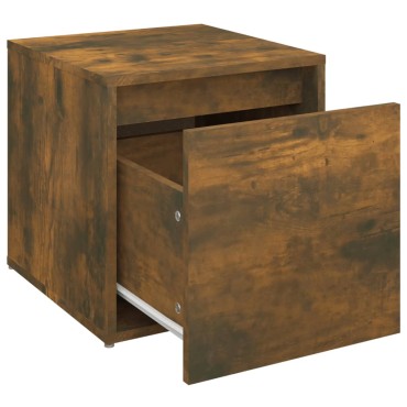 vidaXL Κουτί με Συρτάρι Καπνιστή Δρυς 40,5x40x40cm Επεξεργασμένο Ξύλο