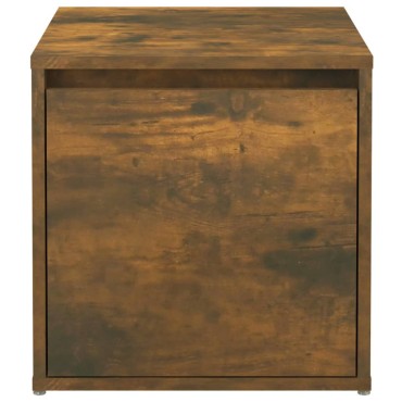 vidaXL Κουτί με Συρτάρι Καπνιστή Δρυς 40,5x40x40cm Επεξεργασμένο Ξύλο