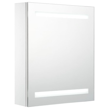 vidaXL Ντουλάπι Μπάνιου με Καθρέφτη και Φωτισμό LED 50x13,5x60cm 1 τεμ.