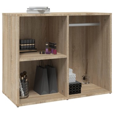 vidaXL Ντουλάπι Γυαλιστερό Sonoma Δρυς 80x40x65cm Επεξεργασμένο Ξύλο 1 τεμ.
