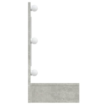 vidaXL Έπιπλο Καθρέπτη με LED Γκρι Σκυροδέματος 90x31,5x62cm 1 τεμ.