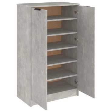 vidaXL Παπουτσοθήκη Γκρι Σκυροδέματος 59x35x100cm Επεξεργασμένο Ξύλο 1 τεμ.