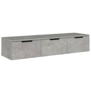 vidaXL Ντουλάπι Τοίχου Γκρι Σκυρ. 102x30x20cm Επεξεργασμένο Ξύλο 1 τεμ.