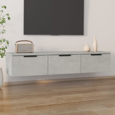 vidaXL Ντουλάπι Τοίχου Γκρι Σκυρ. 102x30x20cm Επεξεργασμένο Ξύλο 1 τεμ.