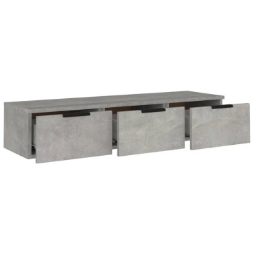 vidaXL Ντουλάπι Τοίχου Γκρι Σκυρ. 102x30x20cm Επεξεργασμένο Ξύλο 1 τεμ.