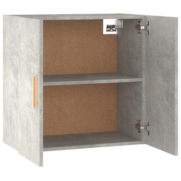 vidaXL Ντουλάπι Τοίχου Γκρι Σκυρ. 60x30x60cm Επεξεργασμένο Ξύλο 1 τεμ.
