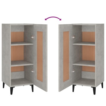 vidaXL Ντουλάπι Γκρι Σκυροδέματος 34,5x34x90cm Επεξεργασμένο Ξύλο 1 τεμ.