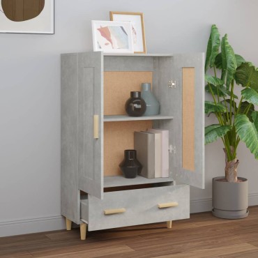 vidaXL Ντουλάπι Γκρι Σκυροδέματος 70x31x115cm από Επεξεργασμένο Ξύλο 1 τεμ.