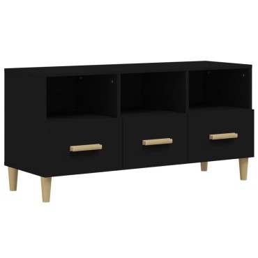 vidaXL Έπιπλο Τηλεόρασης Μαύρο 102x36x50cm Επεξεργασμένο Ξύλο