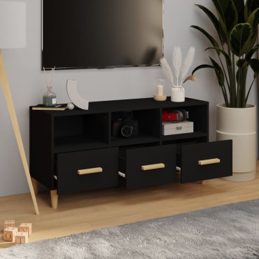 vidaXL Έπιπλο Τηλεόρασης Μαύρο 102x36x50cm Επεξεργασμένο Ξύλο