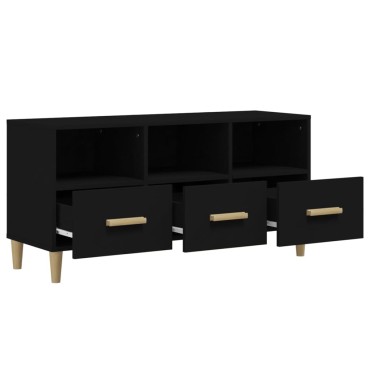 vidaXL Έπιπλο Τηλεόρασης Μαύρο 102x36x50cm Επεξεργασμένο Ξύλο