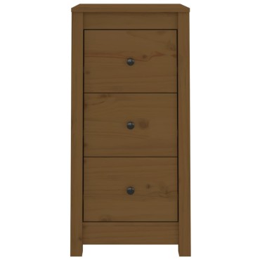 vidaXL Συρταριέρες 2 τεμ. Καφέ Μελί 40x35x80cm από Μασίφ Ξύλο Πεύκου