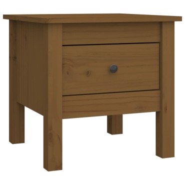 vidaXL Βοηθητικά Τραπέζια 2 τεμ. Καφέ Μελί40x40x39cm Μασίφ Ξύλο Πεύκου