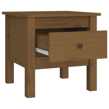 vidaXL Βοηθητικά Τραπέζια 2 τεμ. Καφέ Μελί40x40x39cm Μασίφ Ξύλο Πεύκου