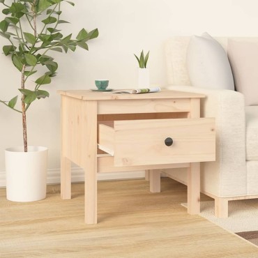 vidaXL Βοηθητικό Τραπέζι 50x50x49cm από Μασίφ Ξύλο Πεύκου 1 τεμ.