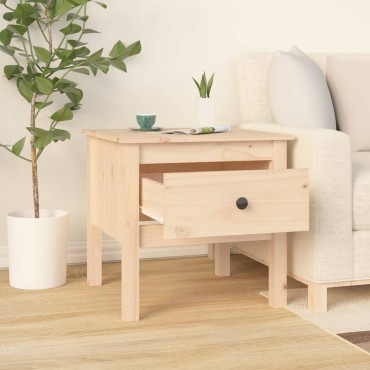 vidaXL Βοηθητικά Τραπέζια 2 τεμ. 50x50x49cm Μασίφ Ξύλο Πεύκου