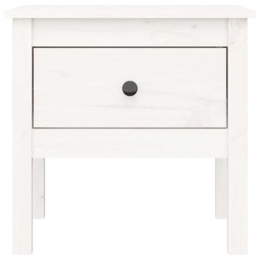 vidaXL Βοηθητικά Τραπέζια 2 τεμ. Λευκά 50x50x49cm Μασίφ Ξύλο Πεύκου