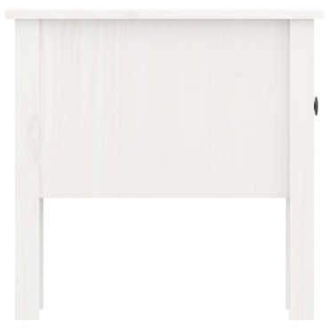 vidaXL Βοηθητικά Τραπέζια 2 τεμ. Λευκά 50x50x49cm Μασίφ Ξύλο Πεύκου