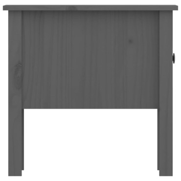 vidaXL Βοηθητικό Τραπέζι Γκρι 50x50x49cm από Μασίφ Ξύλο Πεύκου 1 τεμ.