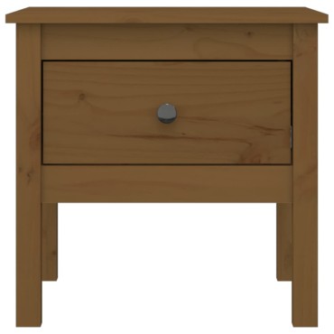 vidaXL Βοηθητικά Τραπέζια Καφέ Μελί50x50x49cm Μασίφ Ξύλο Πεύκου