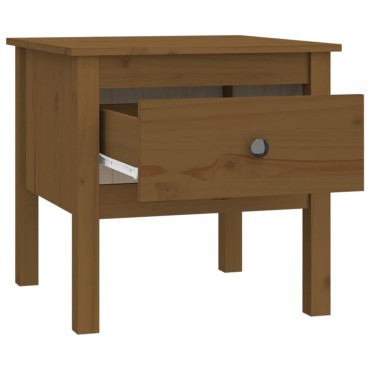 vidaXL Βοηθητικά Τραπέζια Καφέ Μελί50x50x49cm Μασίφ Ξύλο Πεύκου