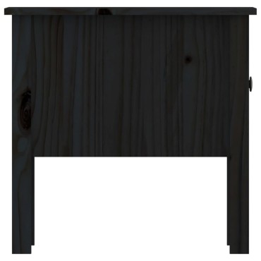 vidaXL Βοηθητικά Τραπέζια 2 τεμ. Μαύρος 50x50x49cm Μασίφ Ξύλο Πεύκου
