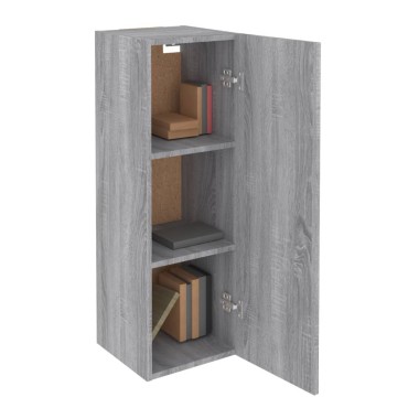 vidaXL Έπιπλο Τηλεόρασης Γκρι Sonoma 30,5x30x90cm από Επεξεργ. Ξύλο