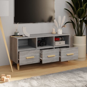 vidaXL Έπιπλο Τηλεόρασης Γκρι Sonoma 102x36x50cm από Επεξεργ. Ξύλο